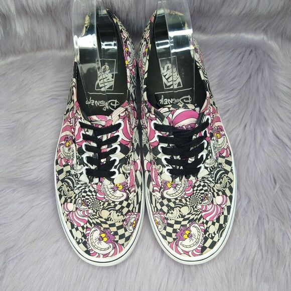 Disney X Vans Collaboration Cheshire Cat Alice Wonderland Sneakers Women Size 10 - Picture 3 of 9